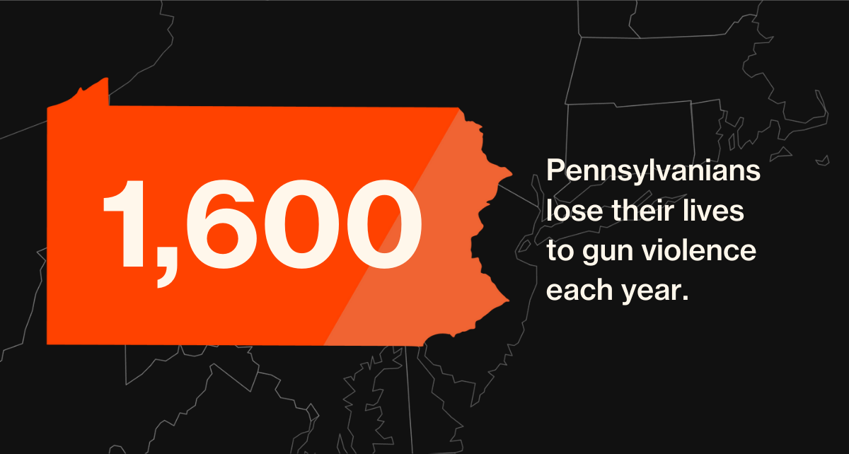 1600 Pennsylvanians lose their lives to gun violence each year