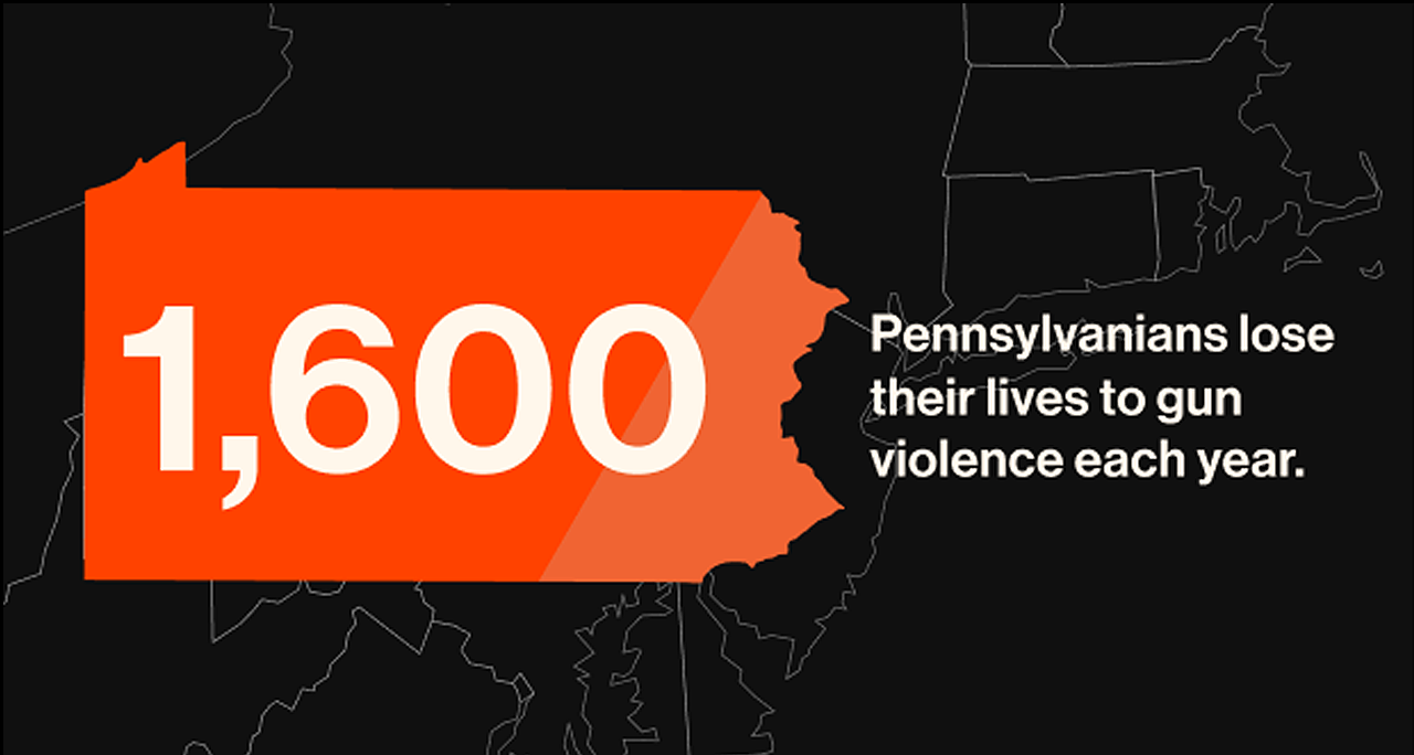 1600 Pennsylvanians lose their lives to gun violence each year