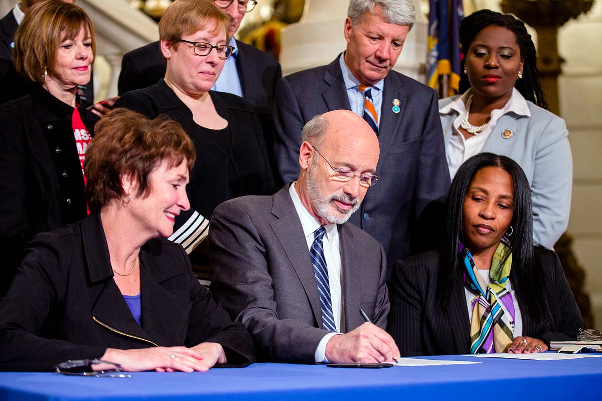 Governor Wolf signing Act 79