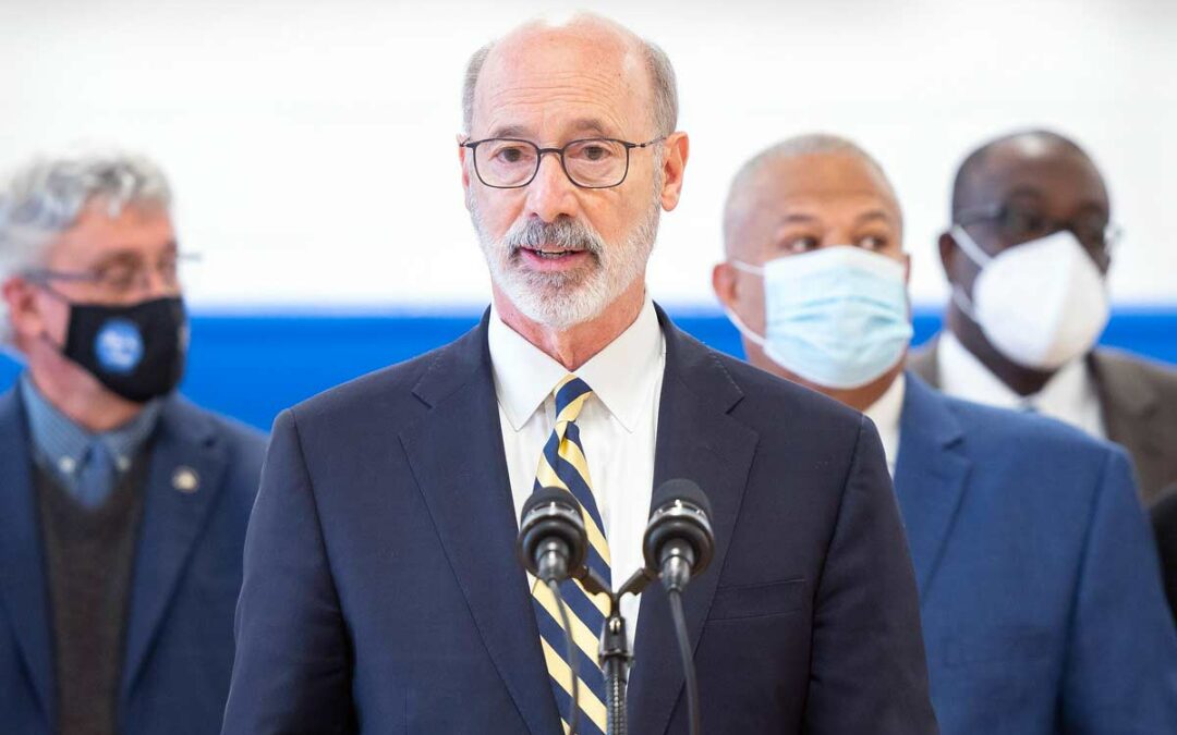Governor Wolf at a press conference