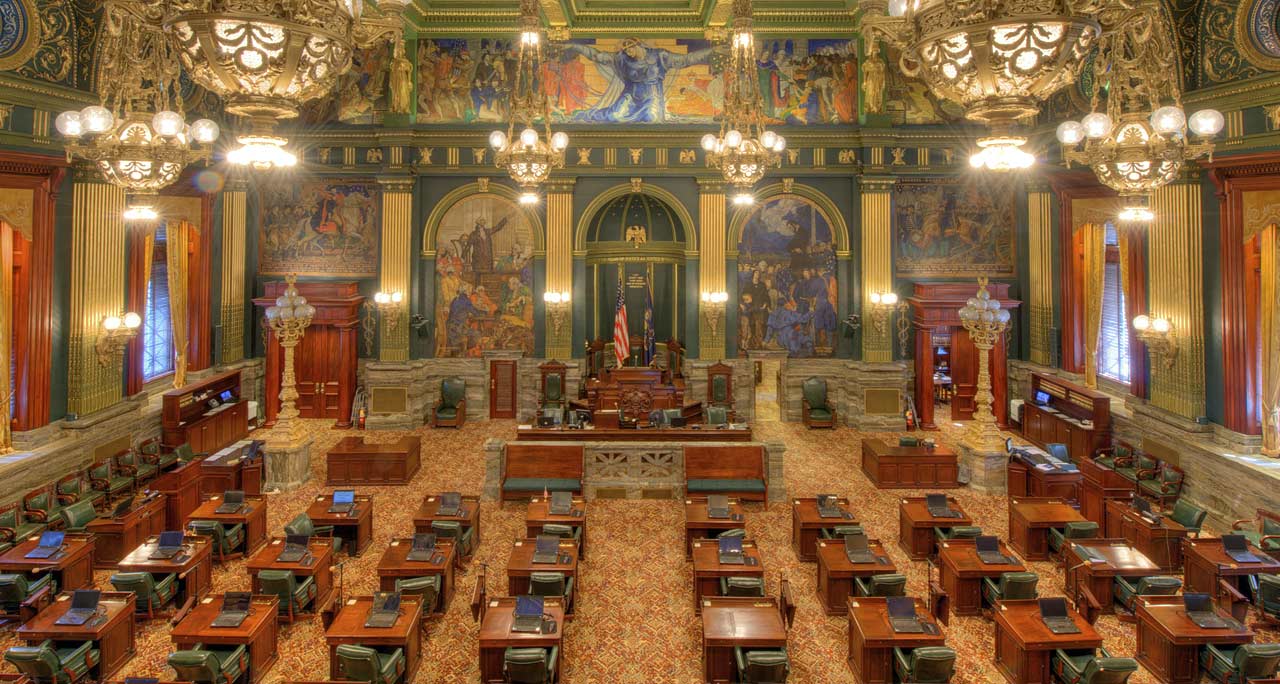 interior view of PA senate