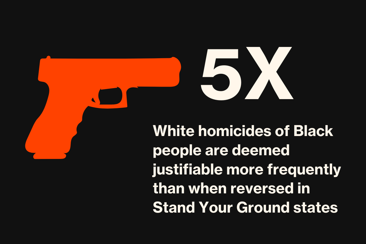 White on black homicide 5 times more likely ruled justified
