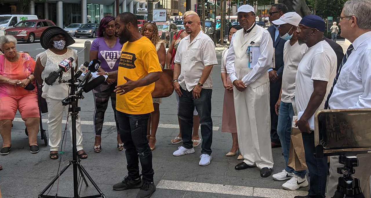 Save Our Streets rally speaker