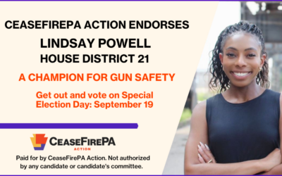 CeaseFirePA Action Endorses Gun Safety Champion Lindsay Powell for PA House of Reps